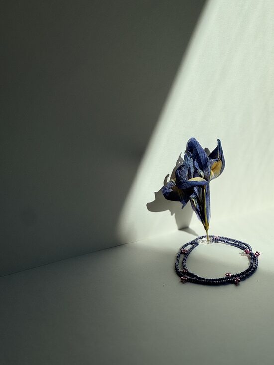 Blossom choker Spring blue Sakura